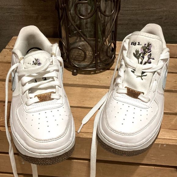 Nike Air Force 1 Low LV8 Indigo Canvas Cork White (GS) 4Y